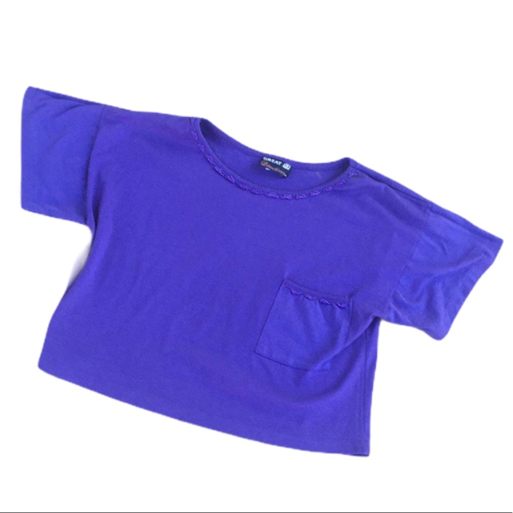 Vintage purple crop top t shirt